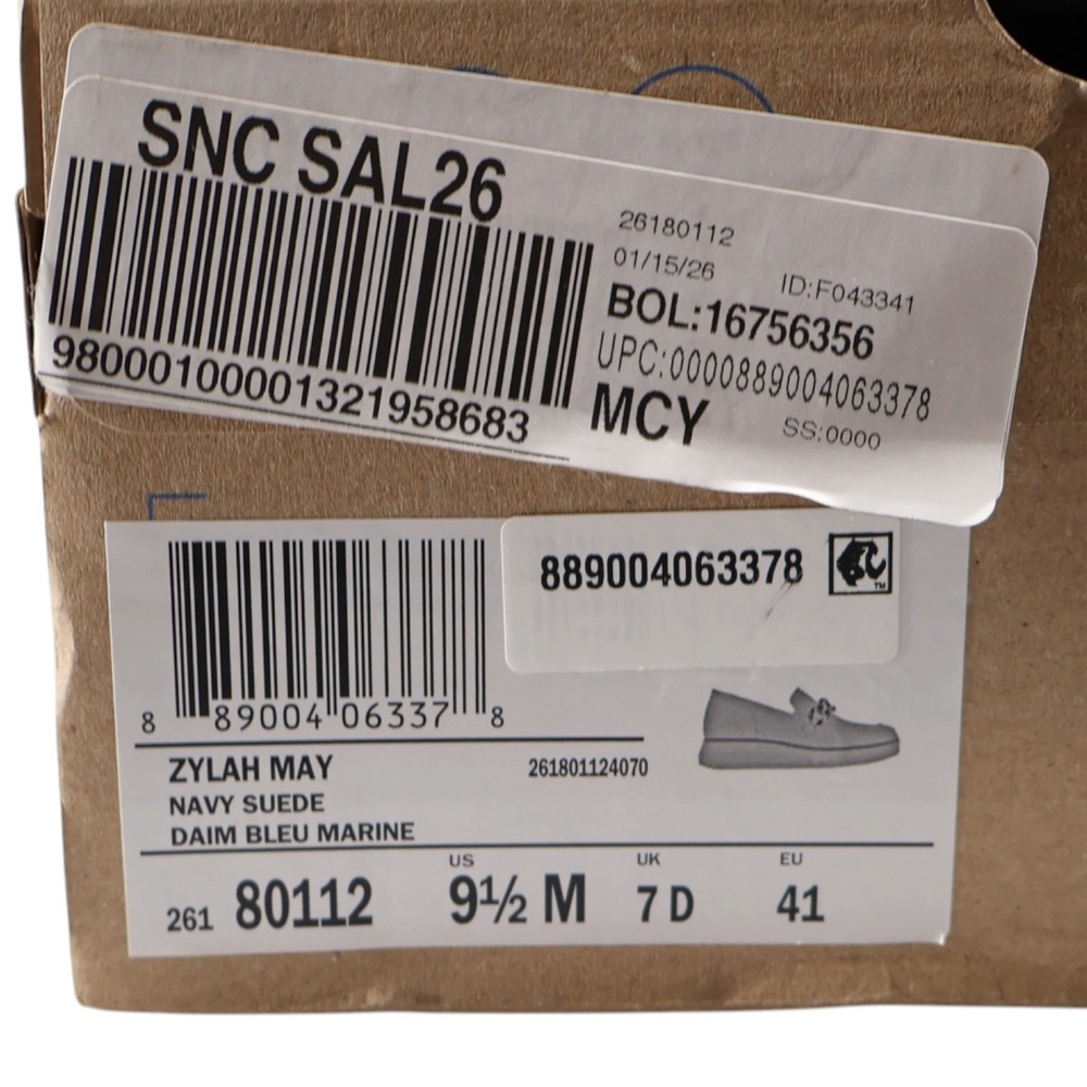 Clarks‎ Zylah May Navy Suede Chain Loafers Platform Comfort Shoes NIB 9.5M - Picture 8 of 8